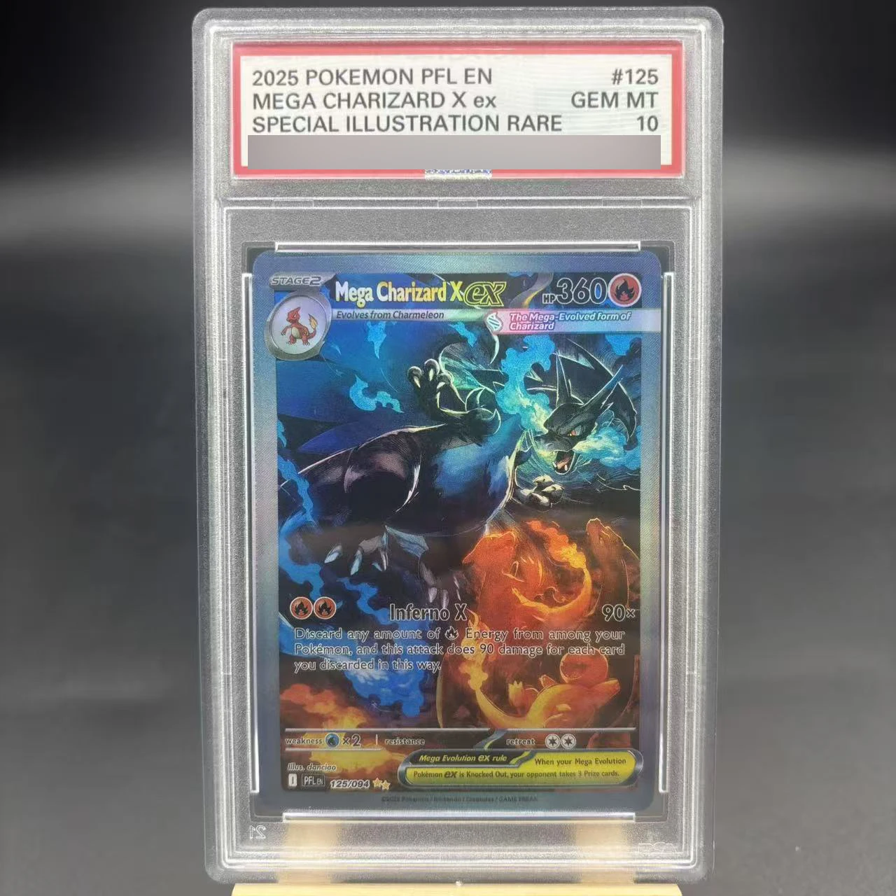 PTCG English MEGA Charizard X Ex Rating Card Lucario Gardevoir Latios Copy Version Diy Classic Anime Collection Card Gift Toy