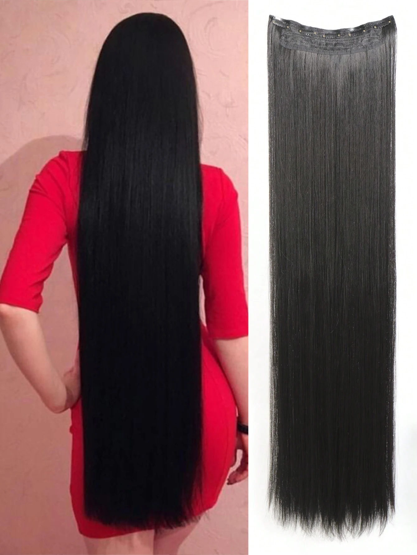 100cm Synthetic Clip-In Hair Extension 1