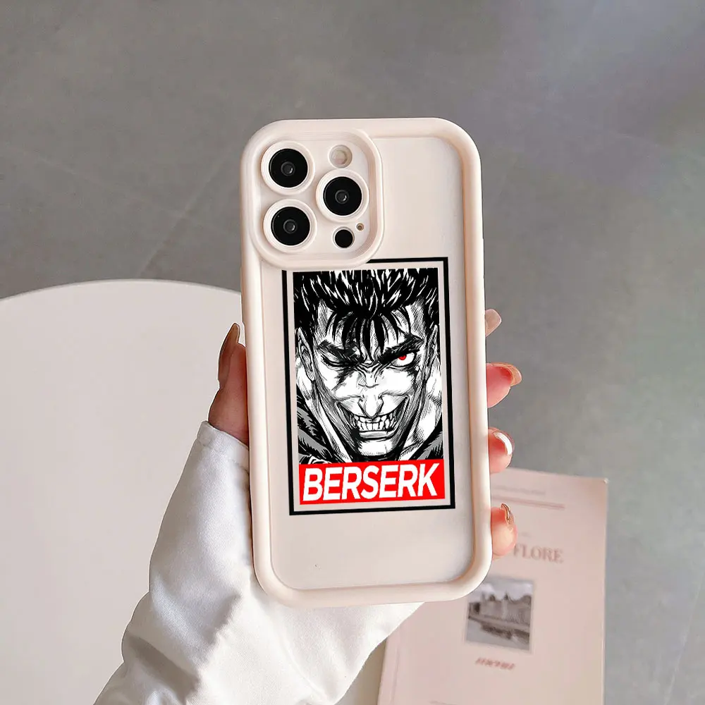 Anime Berserk Camera Protection Case For iPhone 15 14 13 12 11 Pro Max Mini XR XS X 7 8 Plus SE20 Soft TPU Back Cover Funda