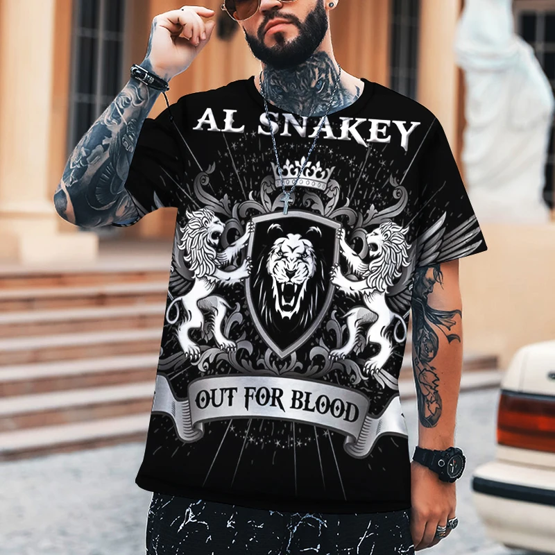 Футболка мужская из лайкры и полиэстера с 3D-принтом |