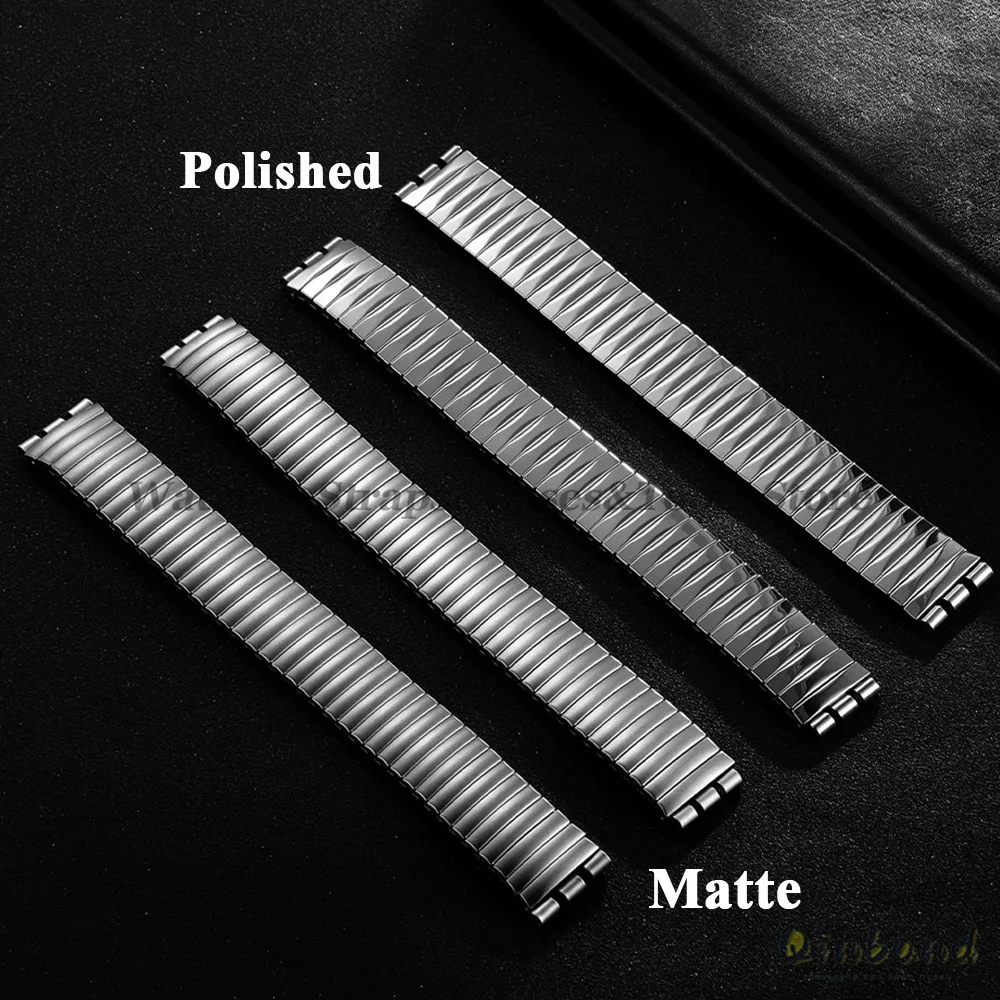 Elastic Metal Stretch Expansion Stainless Steel Watch Band Replacement Bracelet