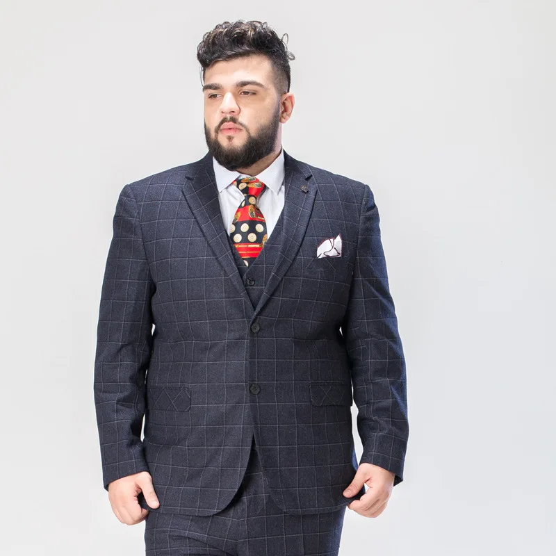 

2022 High quality Autumn Men's Blazer Men Plaid Suit Jacket Male Suit jacket Business Wedding Plus size 9XL 8XL Wedding clothes