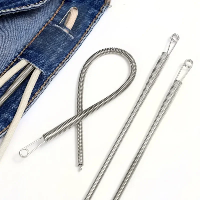 Description Picture 6 of itemBendable Spring Drawstring Threader Clip Pants Hoodies Elastic Band Lace Cord Flexible Drawstring Thread DIY Sewing Accessories