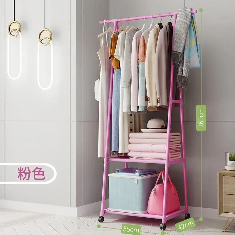 Simple Clothes Hanger, Hat Rack, Floor Mounted Clothes Rack, Triangular Folding Bedroom, Household, Indoor Hanging Bag, Clothes 6