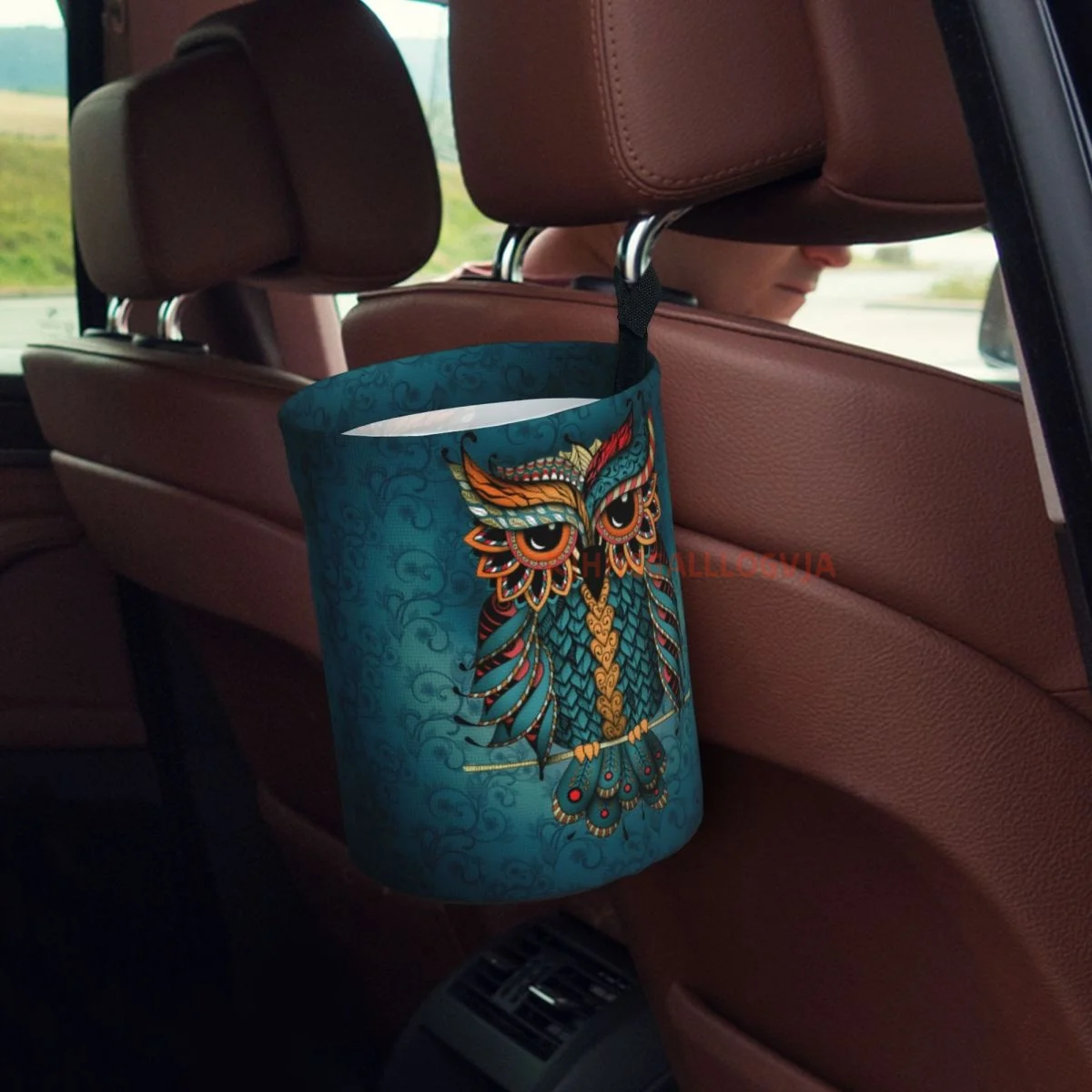 Owl Car Trash Can, Dust Bin, Trash Bin For Kitchen Camping, Interior Car Accessories For Women,Car Garbage