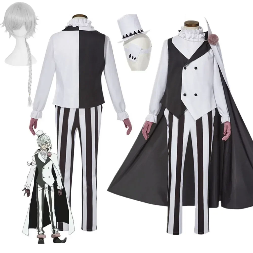 

Season 4 Bungo Stray Dogs Cosplay Nikolai Gogol Suit Cloak Uniform Sets Halloween Christmas Costume Anime Clothes