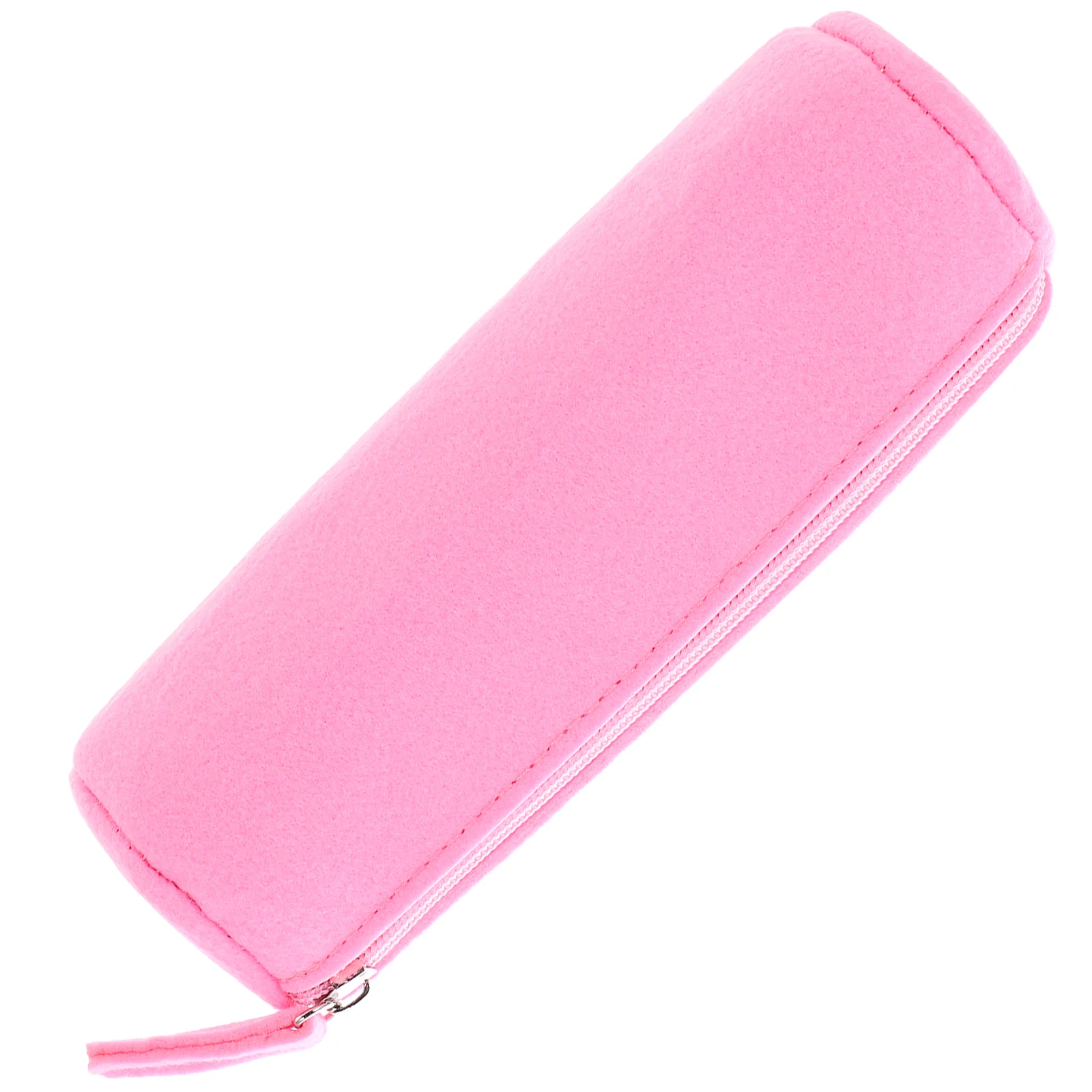 

Pencil Bag Zipper Holder Felt Pouches Case Cases for Girls Pencils Pink Cute Student