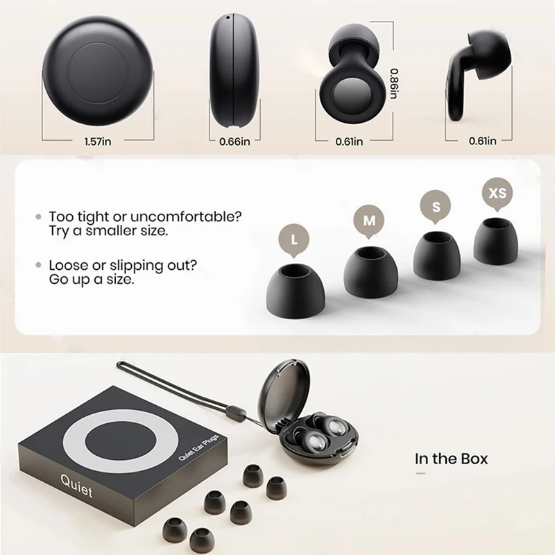 Silicone Ear Plugs for Sleeping 25dB Noise Cancelling