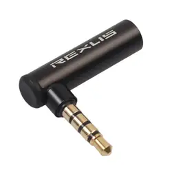Right - Angle 3.5mm Audio Adapter - Male to Female for Headphones and Microphones (2PCS)