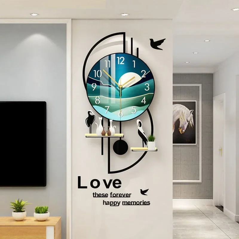 

Креативные Часы, Подвесные часы для гостиной, Современные Простые художественные часы для ресторана, домашние Модные подвесные настенные часы