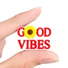 10Pcs Good Vibes Silicone Beads DIY Making Baby Toys Pacifier Chain Pendants Necklace Jewelry Accessories 4