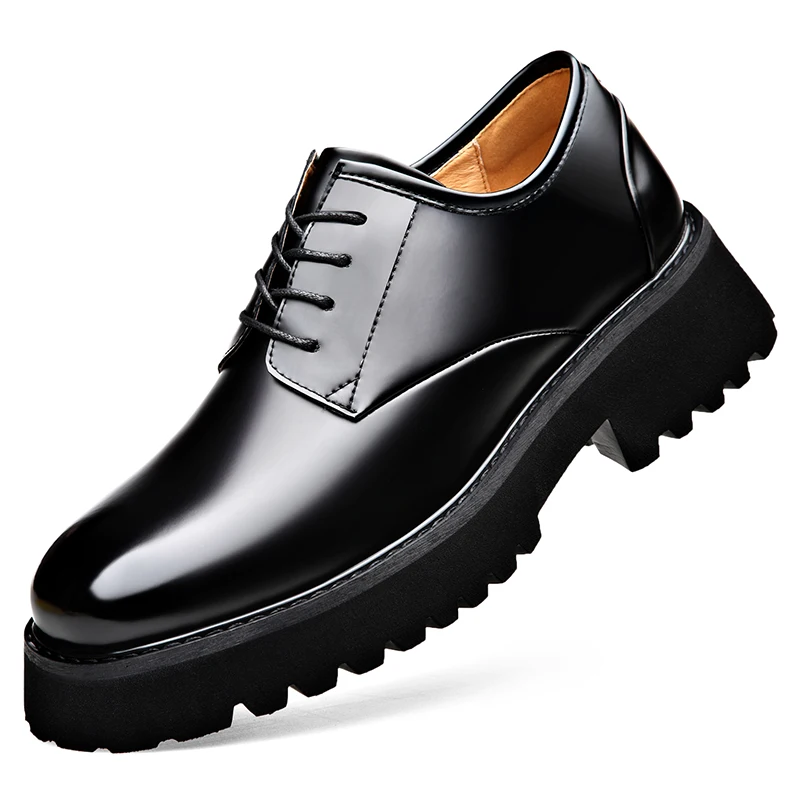 Men's Shoes Fashion Brand Leather Shoes Genuine Leather Feet Wide