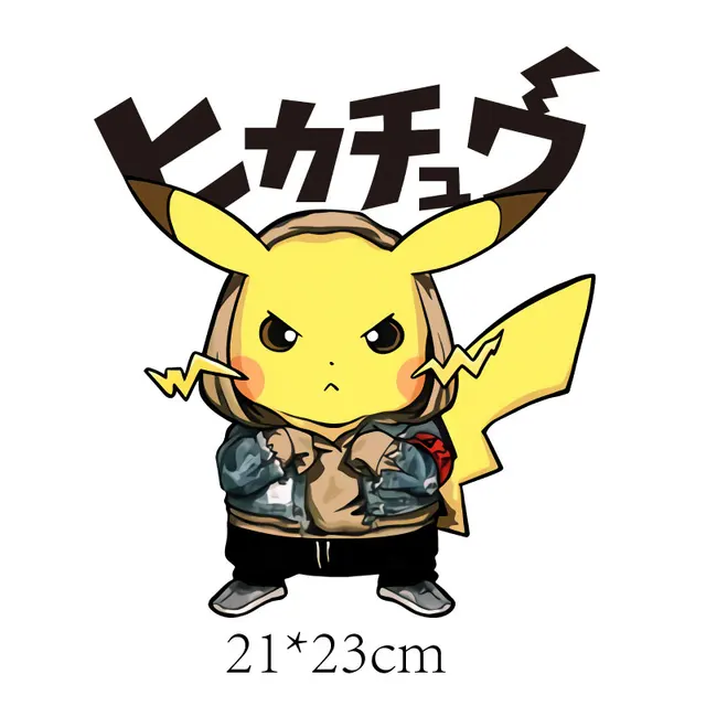 Compre Desenhar pikachu pikachu desenho ferro em remendos de transferência  para roupas infantis diy emblema lavável adesivos apliques em roupas  imprensa térmica barato - preço, frete grátis, avaliações reais com fotos —  Joom