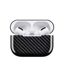 

Carbon Fiber Earphone Case Cover For Apple AirPods Pro Case 2019 Real Carbon Fiber LED Wireless Earphone Charging Box Hard Case