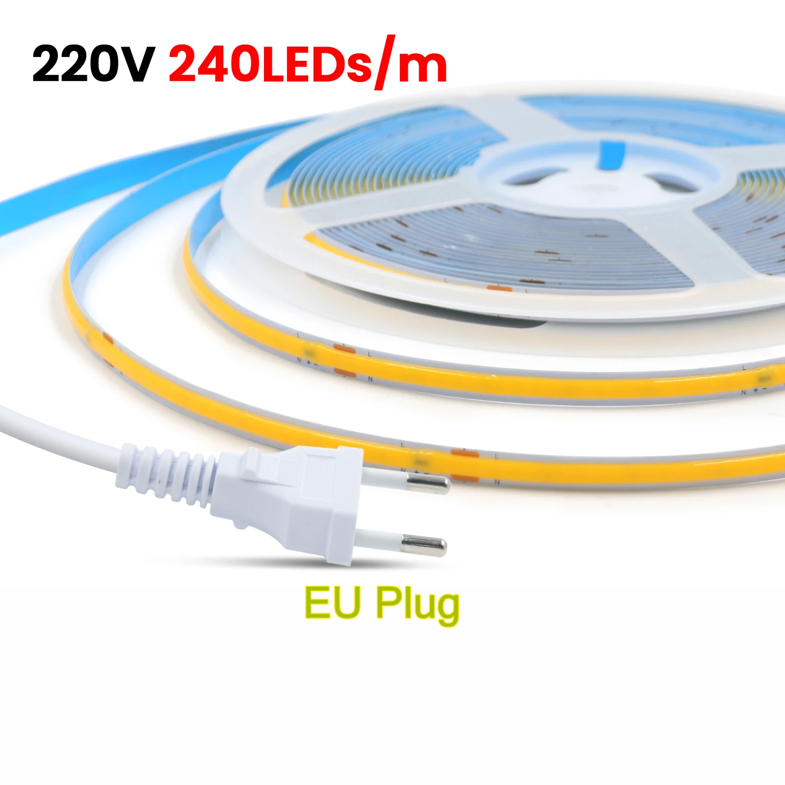ตัวเลือกสินค้า LED Strip Light ยืดหยุ่น 3000K-6500K 240 LEDs/M สำหรับบ้านและออฟฟิศ