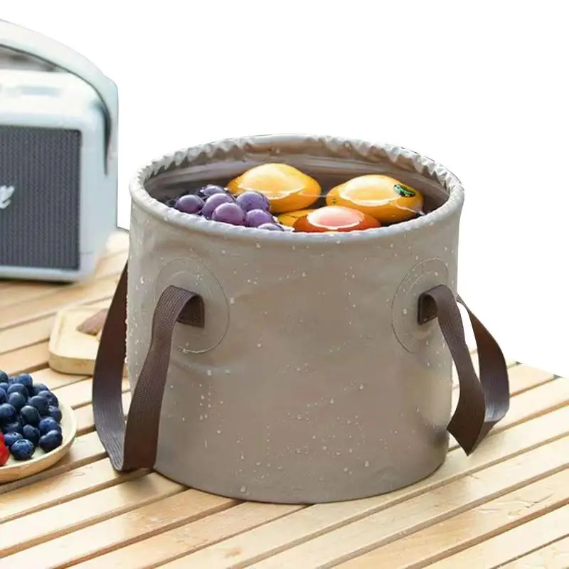 

Canvas Water Bucket Camping Water Storage Basin Portable Folding Wash Basin Lightweight Folding Water Container Portable