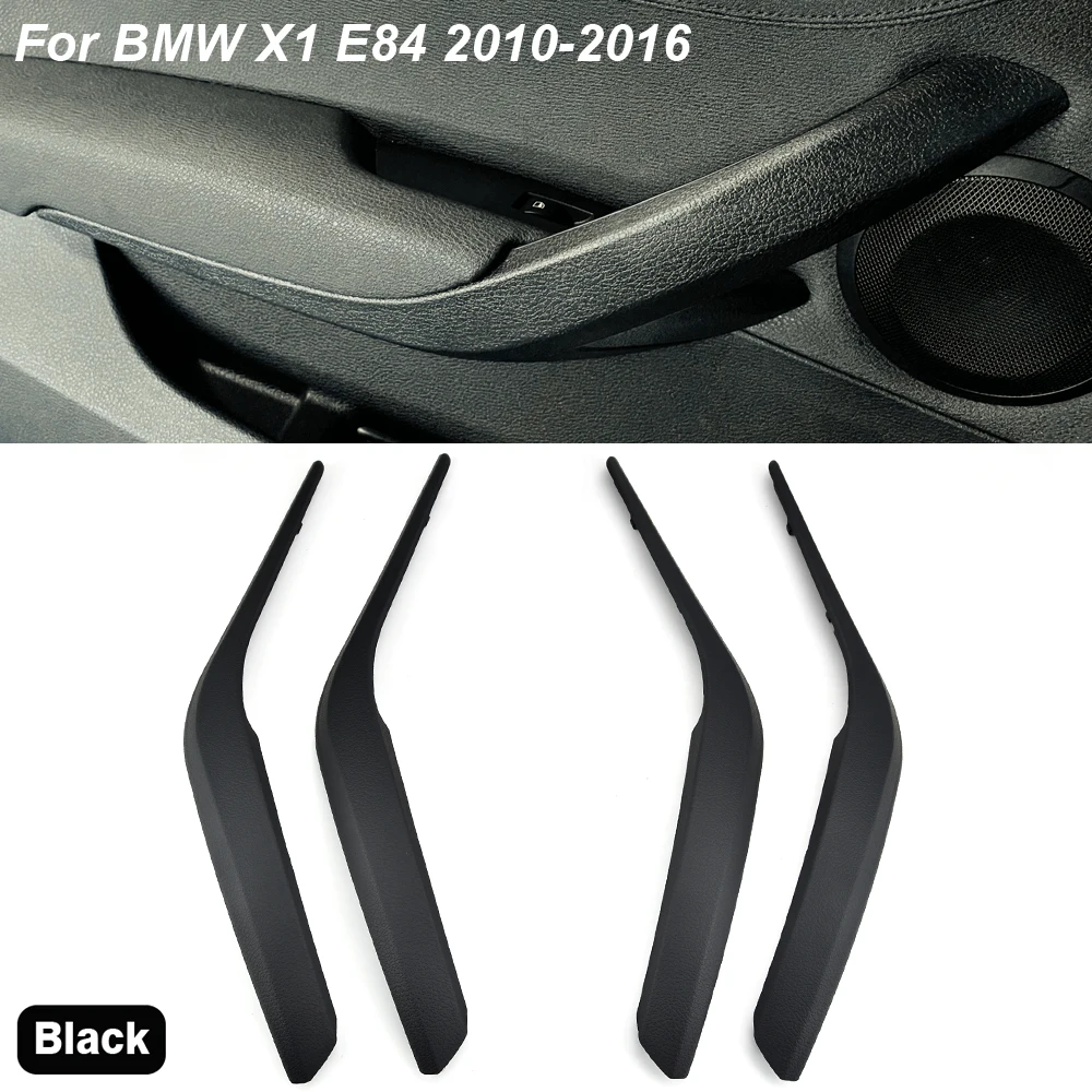 자동차 내부 문 패널 핸들 커버 BMW X1 E84 2010-2016 용, 자동 왼쪽 오른쪽 내부 문 팔걸이 당김 트림 커버 베이지 블랙