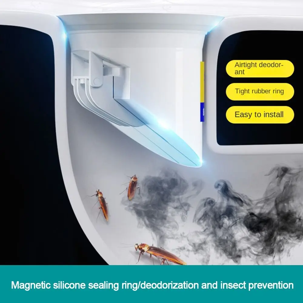 Description Picture 4 of itemAnti-Odor Squatting Pan Anti-smell Plug Plastic Deodorize Anti-blocking Cover white Prevent Sewage Overflow