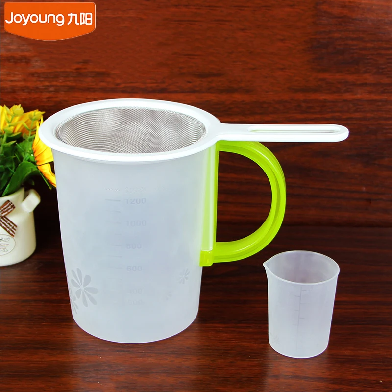 Joyoung Soymilk Maker Part Filter Sets Original 1300ml Soymilk Cup With Filter Measuring Cup Blende Mixer Parts