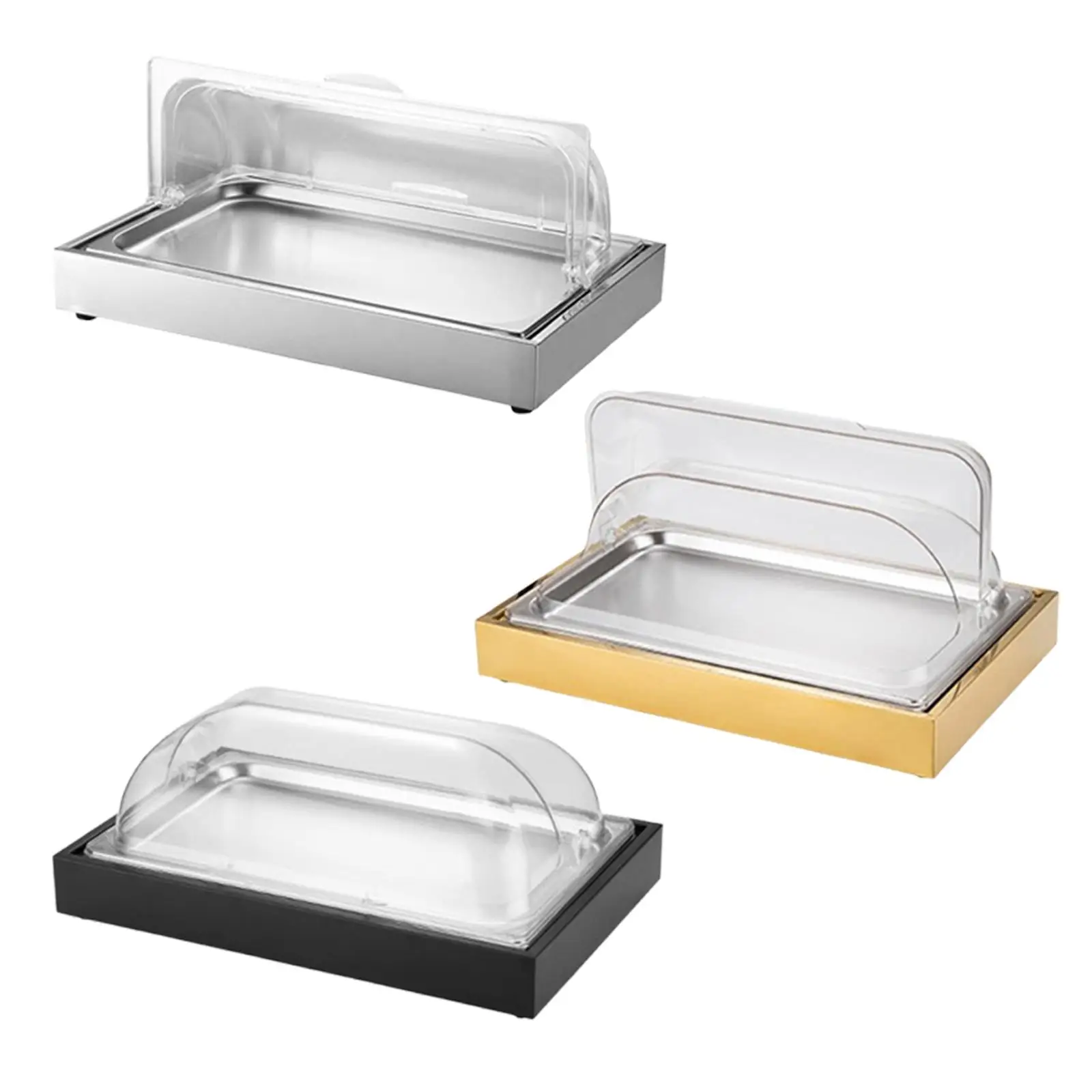 Ice Food Serving Display Tray Keep Food Cold Chilled Platter Elegant with Clear