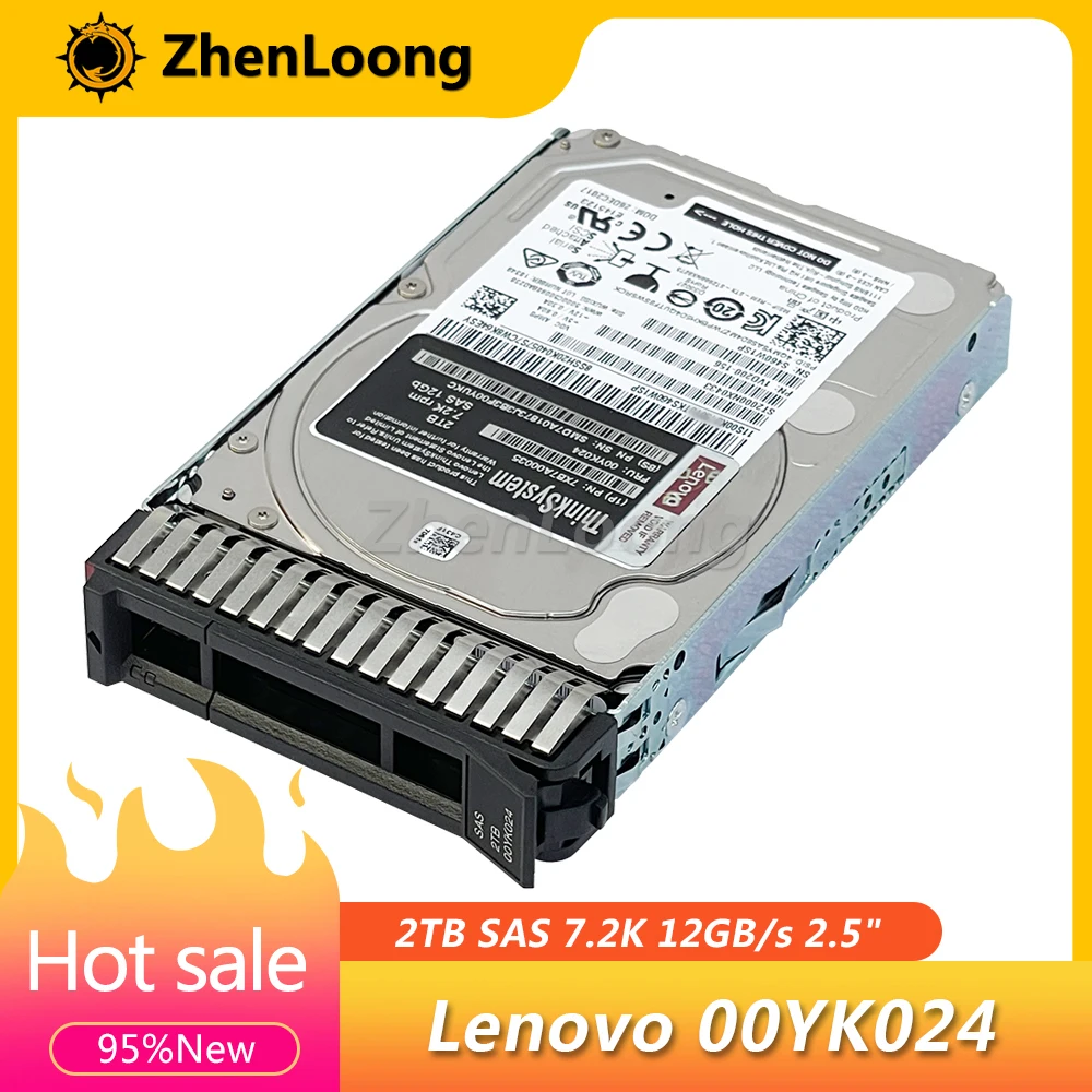 

ZhenLoong Hard Drive Disk 2TB SAS 7.2K 12GB 2.5" For Lenovo ThinkSystem SR550 SR650 HDD 7XB7A00035 00YK024