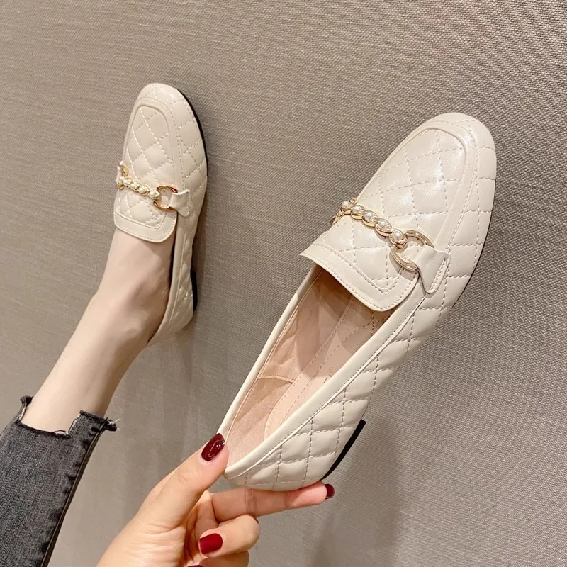 

Women Casual Flat Shoes pring Autumn Slip On Loafers For Soft Round Toe Ballet Flats Zapatos Mujer