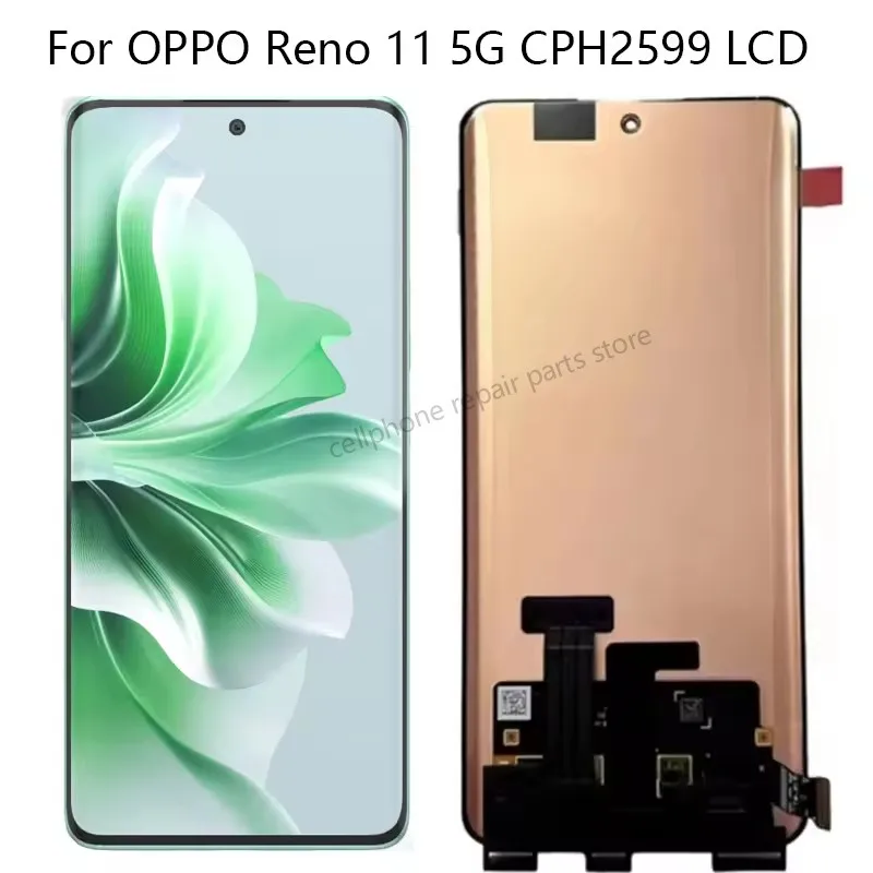 6.7인치 AMOLED Oppo Reno11 CPH2599 LCD 스크린 Reno 11 CPH2599 디스플레이+터치 Oppo Reno 11 5G LCD 프레임용