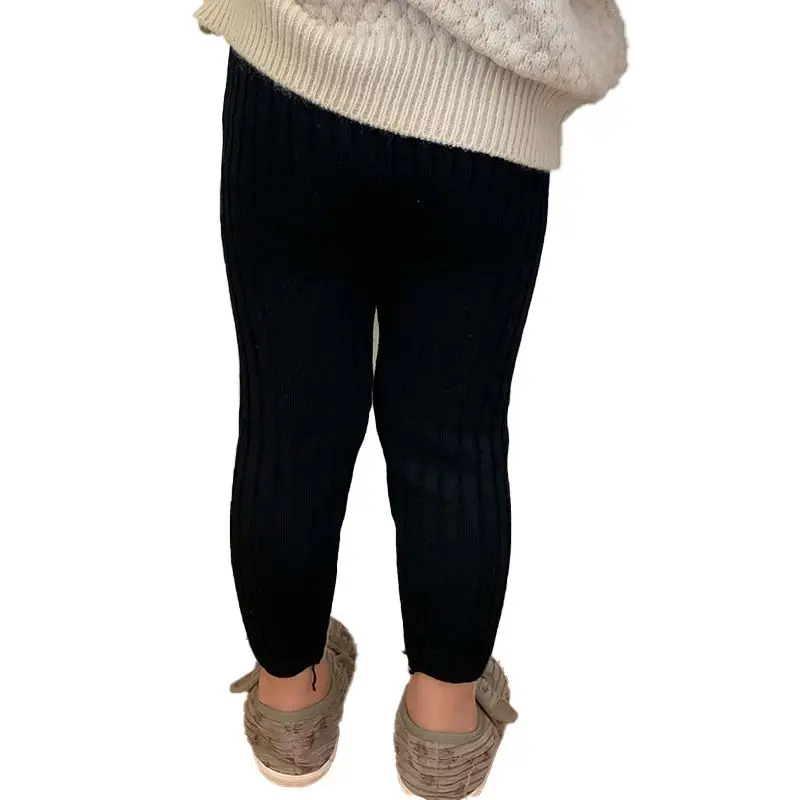 Girls Pants Kids Pants Girls Trousers Pants Leggings Skinny Ankle Length Elastic Waist Solid Cotton Simple Casual Warm Comfortable Autumn Children Girls