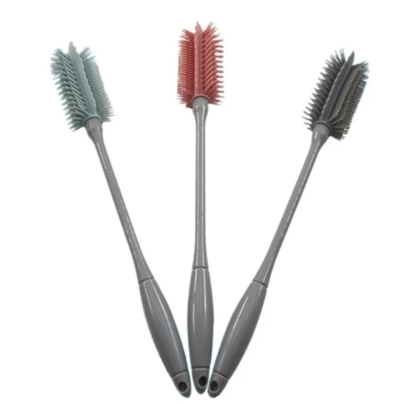 

Soft Silicone Cleaning Cup Brush with Long Handle Baby Milk Bottle Cleaner Brush Drop shipping