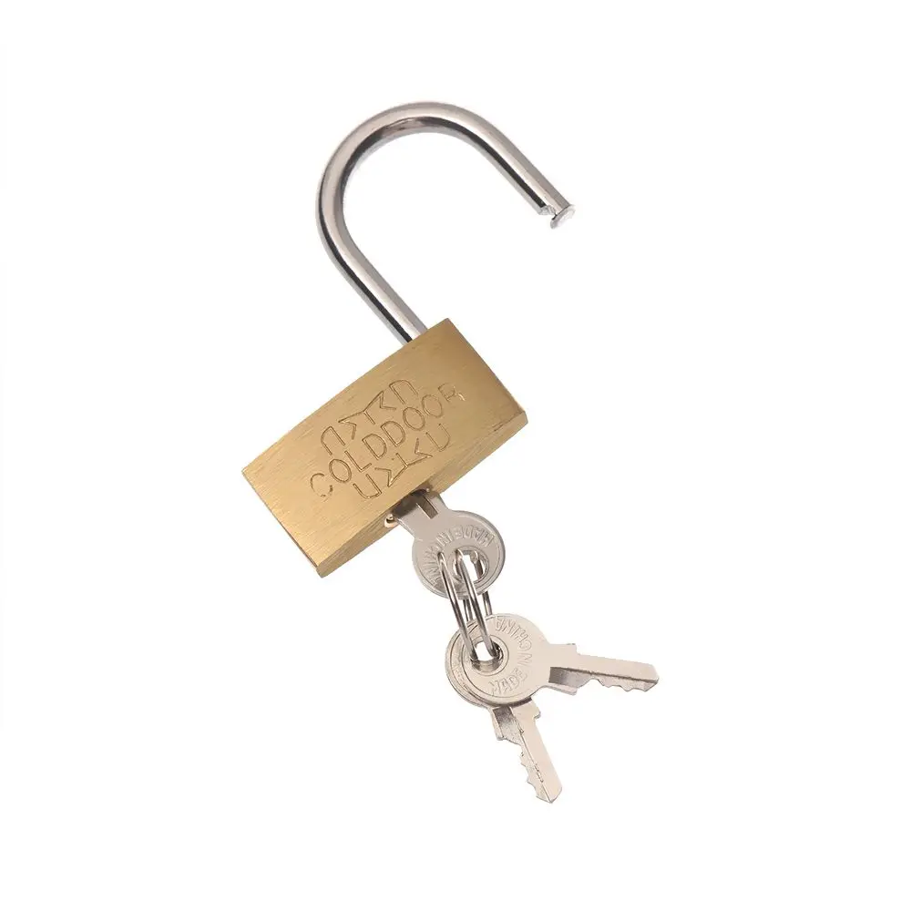 Copper Lock with 3Keys Luggage Case Padlock Security Tool Brass Padlock 