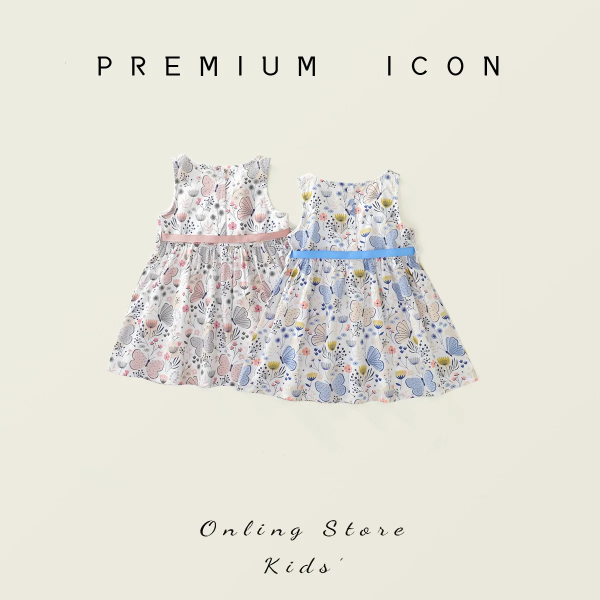 2024 Ins Summer Toddler Girls Sling Dress Cotton Solid Knotbow Baby Girl Sleeveless Dress Thin Floral Printed Kids Girl Vestidos 3
