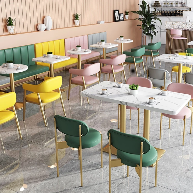 Luxurious Dining Chairs Western Restaurants Coffee Shops Commercial Dining Furniture Seating Area Sofa Combinations