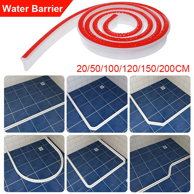 6 Size Bathroom Water Stopper Water Partition Dry And Wet Separation Flood Barrier Rubber Dam Silicon Water Blocker Don'T Slip 6 Size Bathroom Water Stopper Water Partition Dry And Wet Separation Flood Barrier Rubber Dam Silicon Water Blocker Don'T Slip