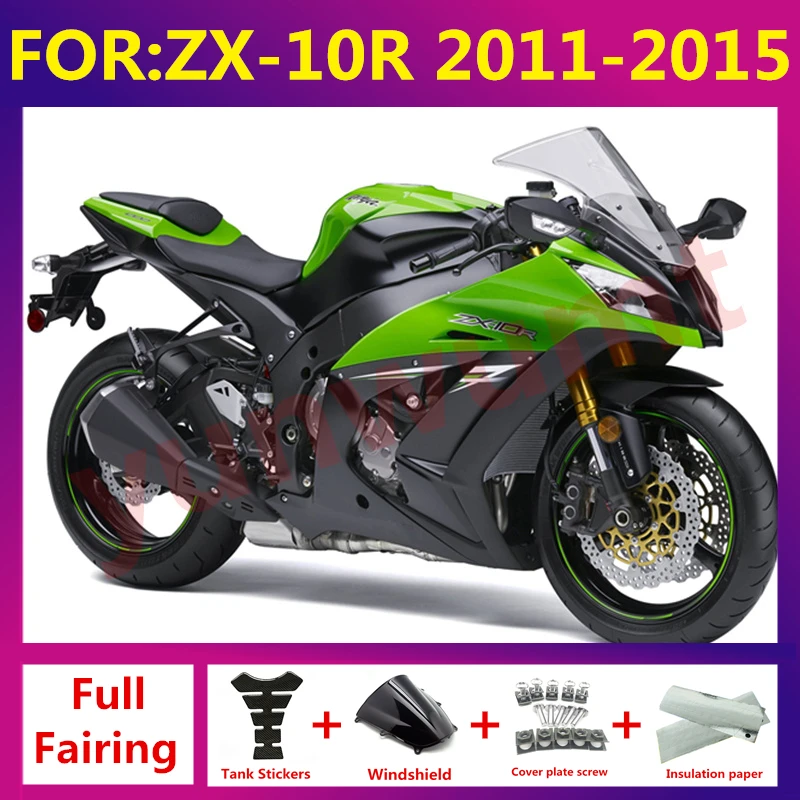 

New ABS Fairings Kit Fit for Kawasaki ZX-10R ZX10R ZX-10 2011 2012 2013 2014 2015 Bodywork full fairing kit ZXMT set green black
