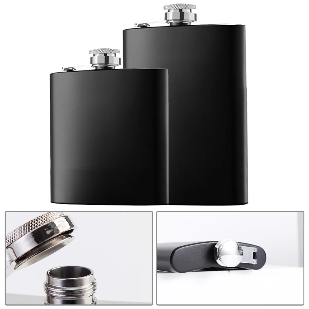 6/8oz Stainless Steel Hip Flask Pocket Hip Flask Alcohol Whiskey Jug Wine Bottle Portable Outdoor Portable