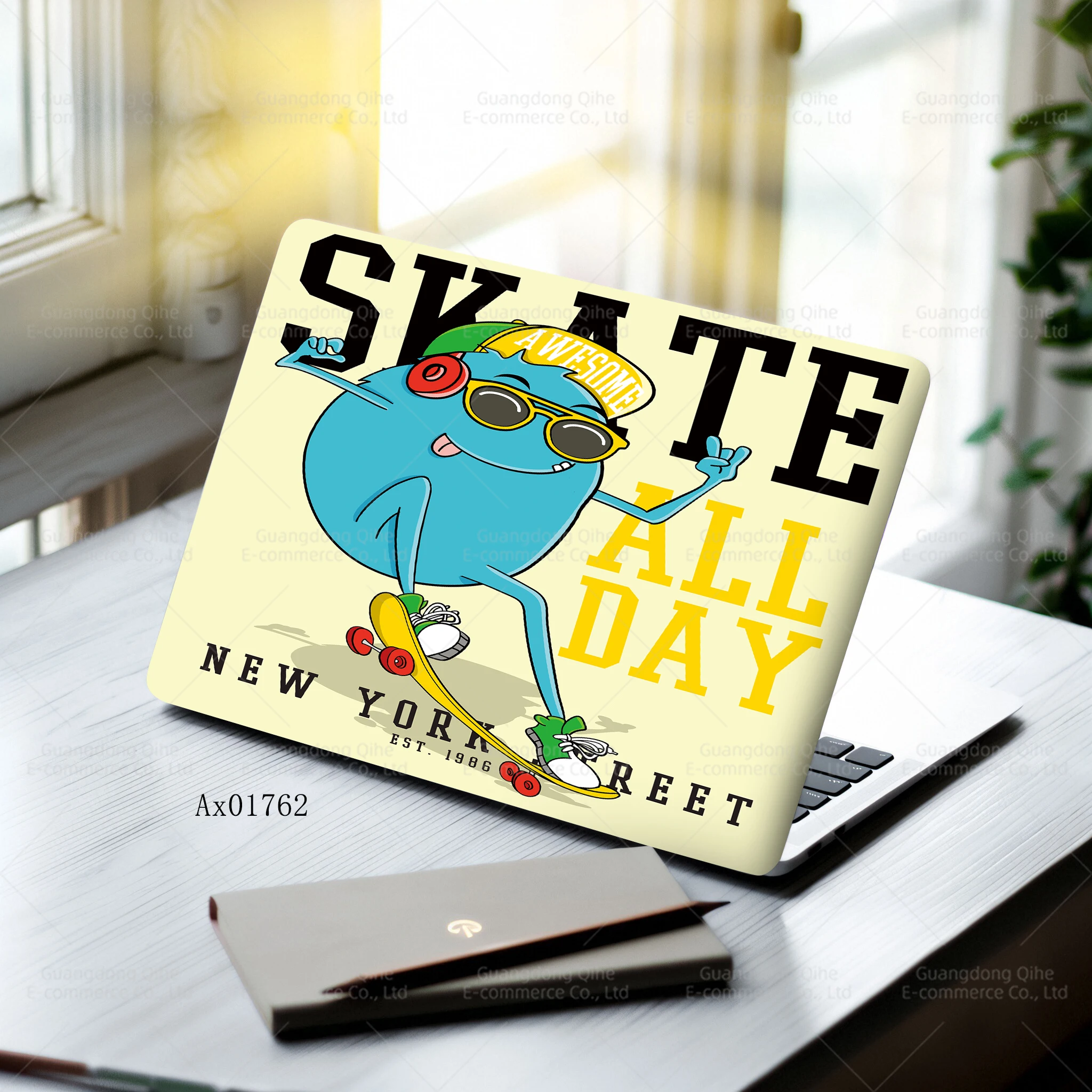 2개입 멋진 그래피티 몬스터 노트북 스킨 스티커 아트 패턴 탈부착 가능한 셀프 스티커 커버 노트북 PC 미적 장식