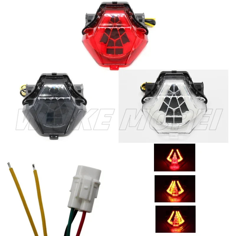For Yamaha Yzf R3 R25 Y15Zr Mt07 Fz07 Lc150 Mt-07 Lens Rear Tail Light Integrated Led Brake Light Turn Signal Light