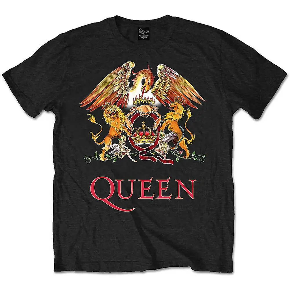 

Queen Classic Crest Plus Size аниме узор для мужчин и женщин высокое качество хлопок короткий рукав