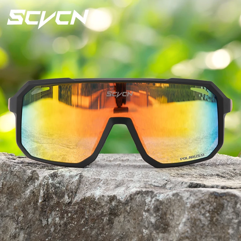 Scvcn 패션 편광 선글라스, Y2K 여행 사이클링 안경, 여름 UV400 안경, Mtb 낚시 스포츠 고글, 오버사이즈 남성