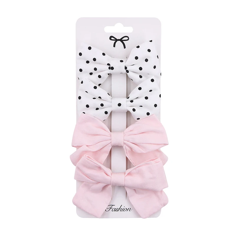 baby stroller mosquito net Baby Bow Hairpin Girl Hair Clip Cotton Lace Barette For Children Headwear Infant Floral Plaid Clips Babies Cute Accessory 3/4Pcs baby accessories box Baby Accessories