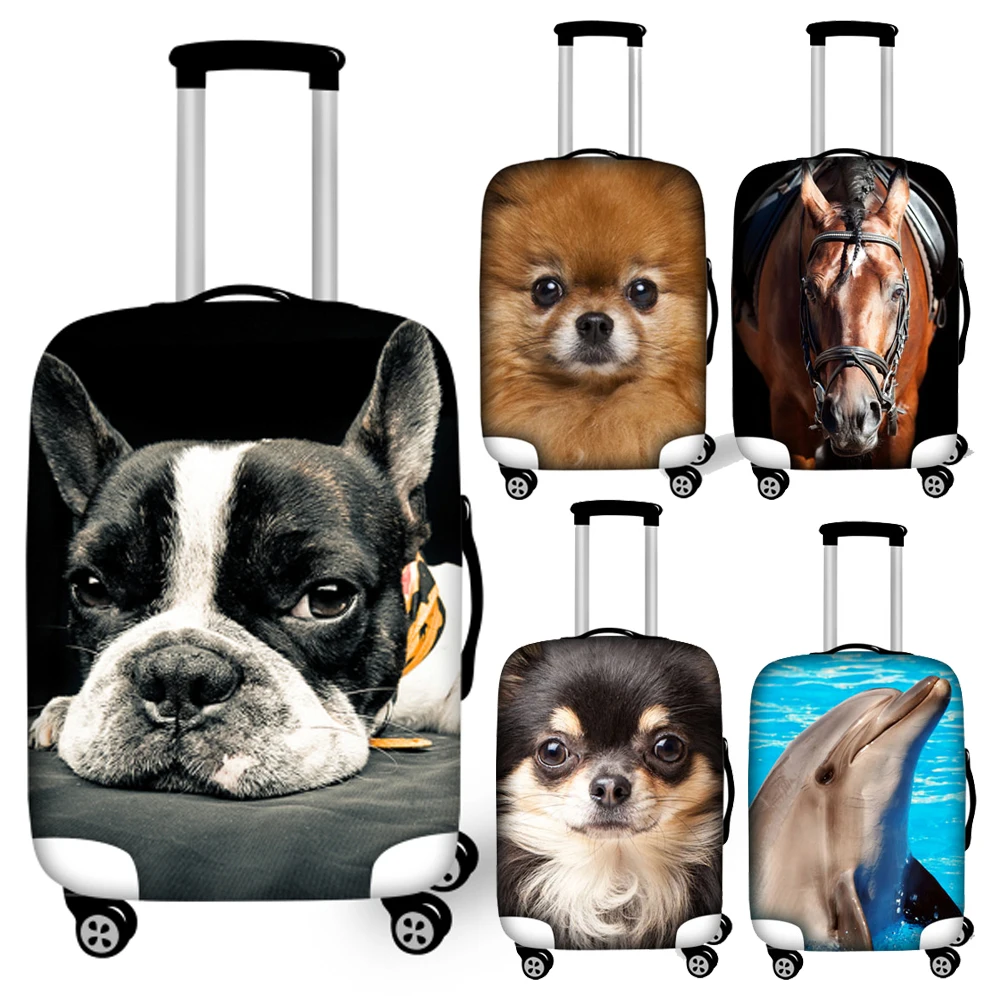 

3d Animal Dog Dolphin Cat Horse Print Luggage Covers Dustproof 18-32inch Travel Suitcase Cover Trolley Case Cover