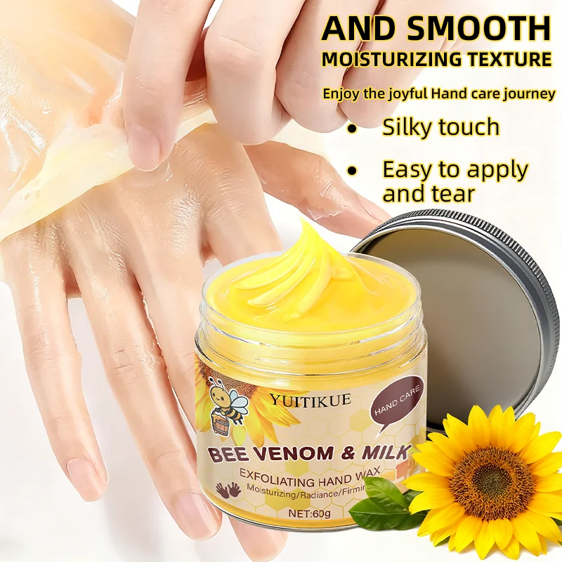 YUITIKUE Bee Venom and Milk Moisturizing Exfoliating Hand Wax Mask / Brightening / Firming / Nourishing Skincare