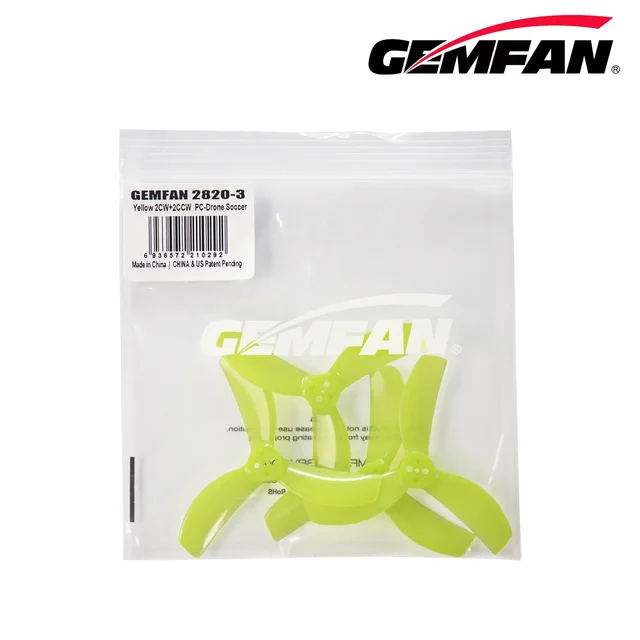GEMFAN 2820 3-Blade Propeller 71mm 1.5mm CW/CCW PC Props For FPV Racing Drone Quadcopter 200mm Multiaxis Soccer Blad RC 4pairs 6
