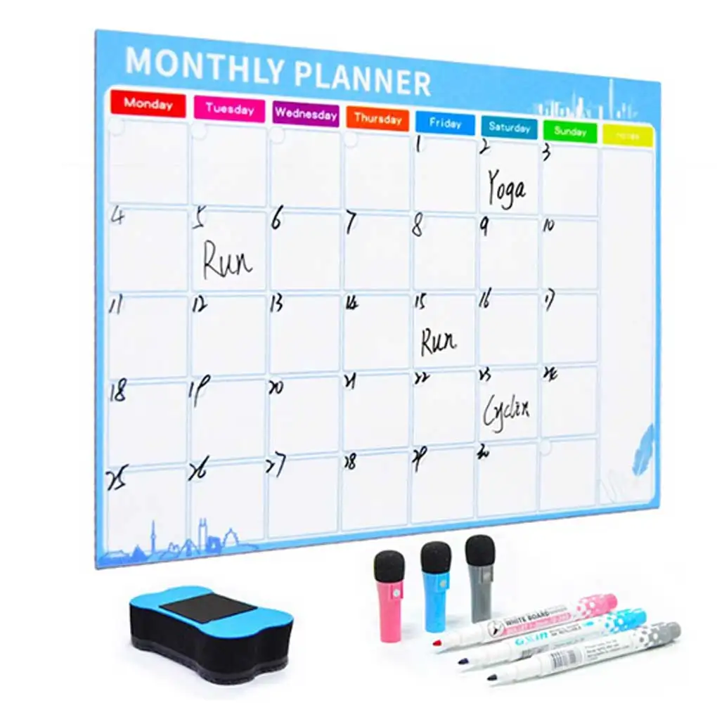 

Whiteboard Dry Erases Board Living Room Refrigerator Calendar Planner