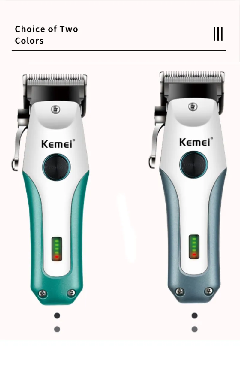 Tondeuse à Cheveux Electrique - Kemei KM-2621, Rasoire Sans Fil-2