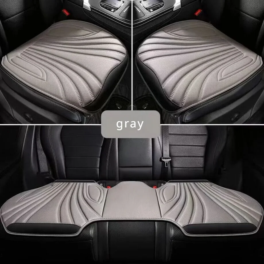 thumbnail image 1 of Elegante funda de gamuza para asiento de coche, protección delantera y trasera, accesorio interior, universal, 5 plazas, transpirable, antideslizante, 1 of 5