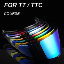 KYT TT 코스용 오토바이 헬멧, 전면 바이저 실드 렌즈, 오토바이 액세서리, 앞유리 TTC VESC-8 Revo Capacete