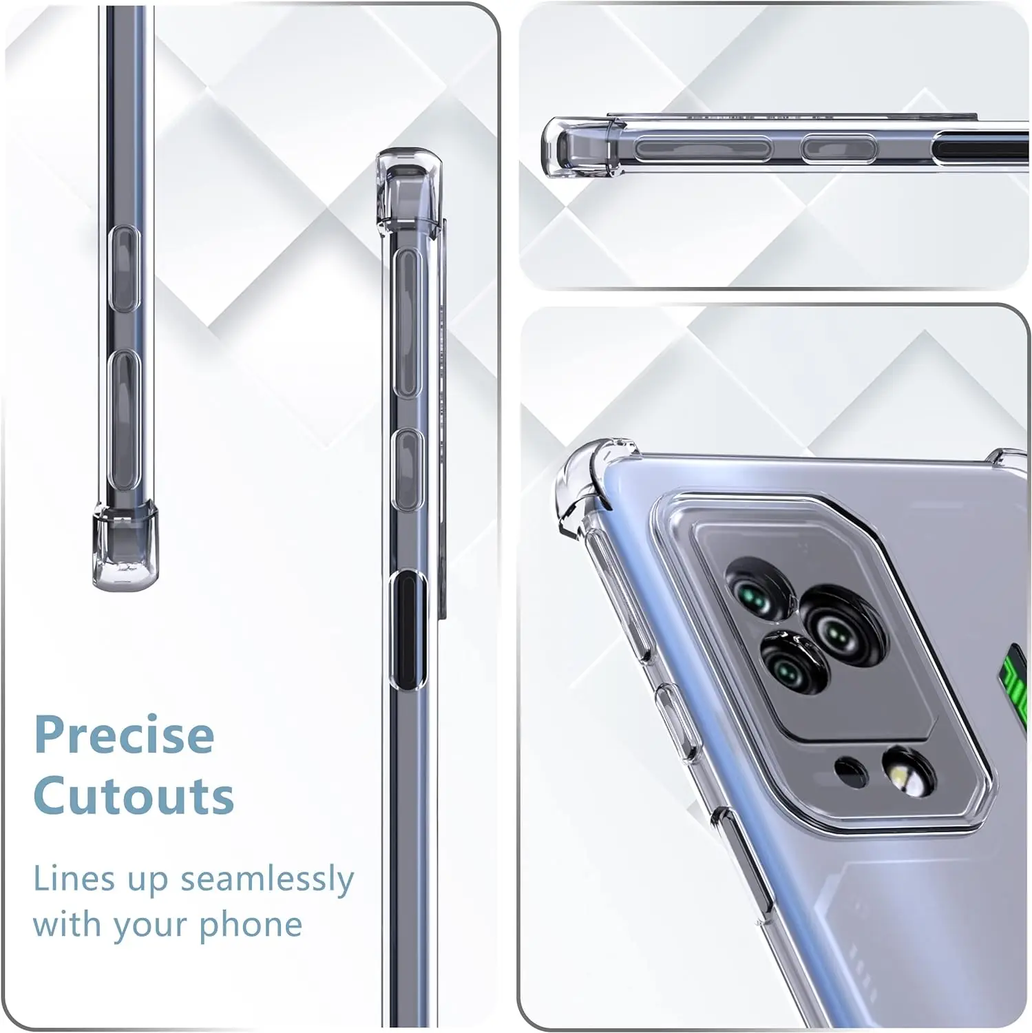 Reinforced Corner Clear Shockproof Ring Holder Soft TPU Phone Cover