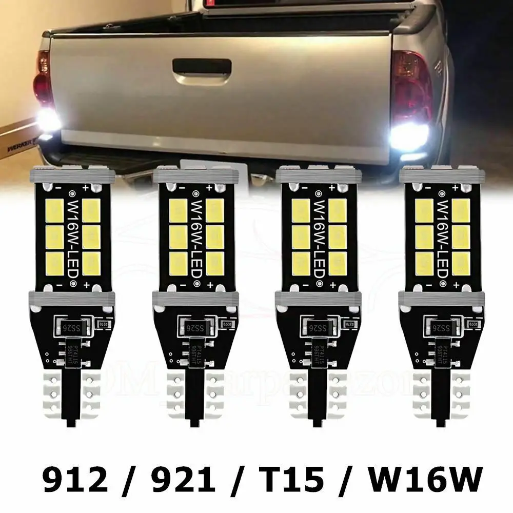 4Pcs Bright White Canbus LED Bulb for Car Backup Reverse Lights 912 921 T15 W16W led car lights,led lights,led bulbs