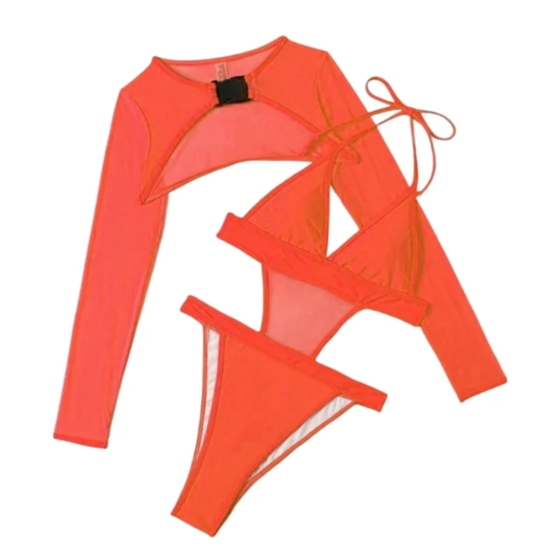 Womens Cutout Bathing Suit Fashion Fluorescent Bodysuit Two Piece